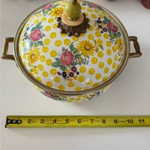 Mackenzie Childs enamel sweet cooking pot.
